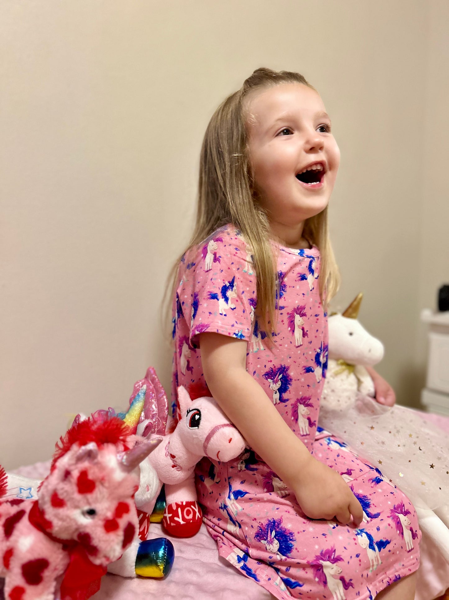 Unicorn Sparkle Kids T-Shirt Dress