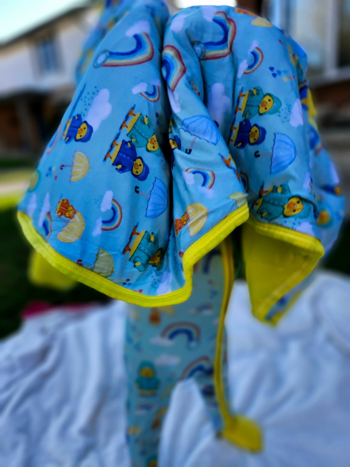 Rainbow Waddlers Quilted Cozy Blankets