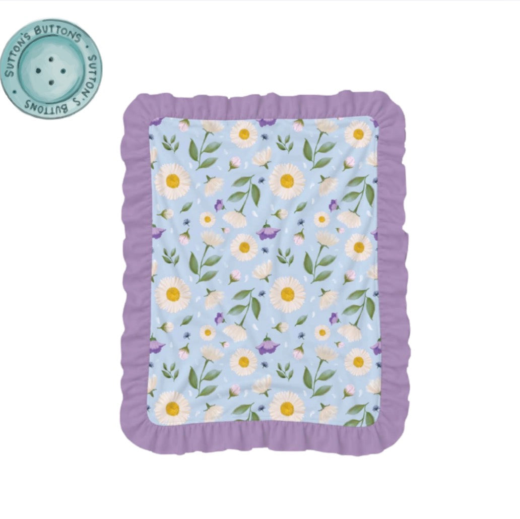 Daisy Ruffled Quilted Cozy Blankets
