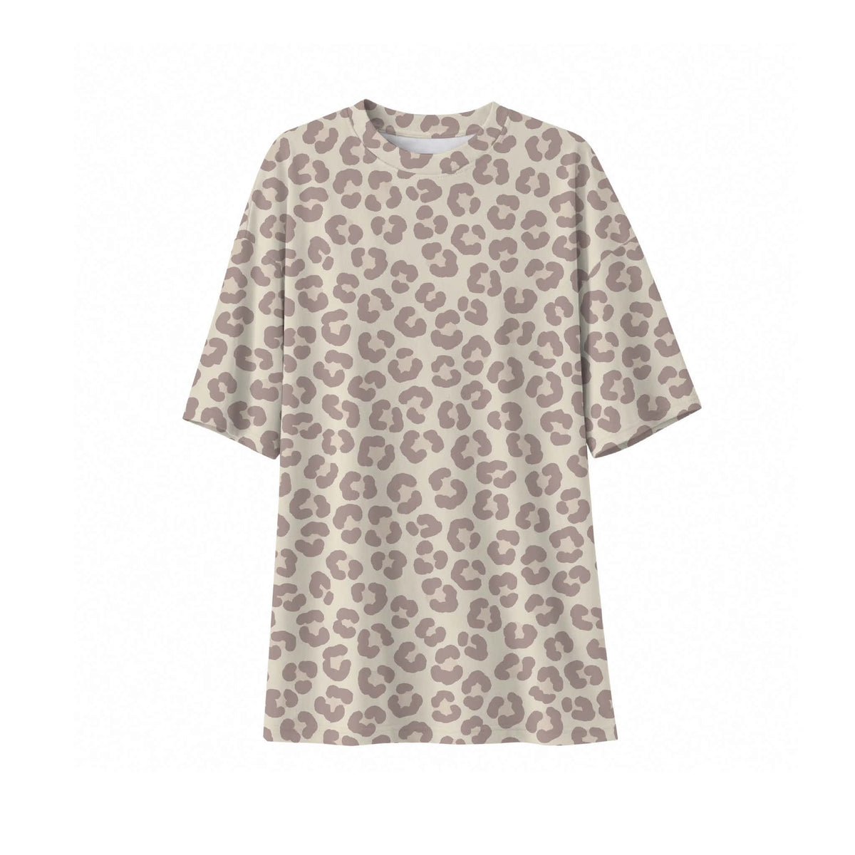 Leopard Latte Ladies Oversized Tee