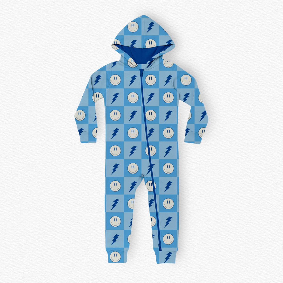 Bolts Hooded Romper (Blue)