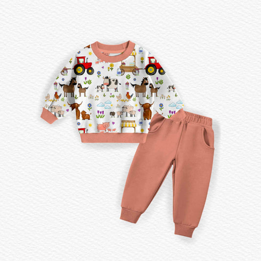 Farm Family Pink Jogger Suit