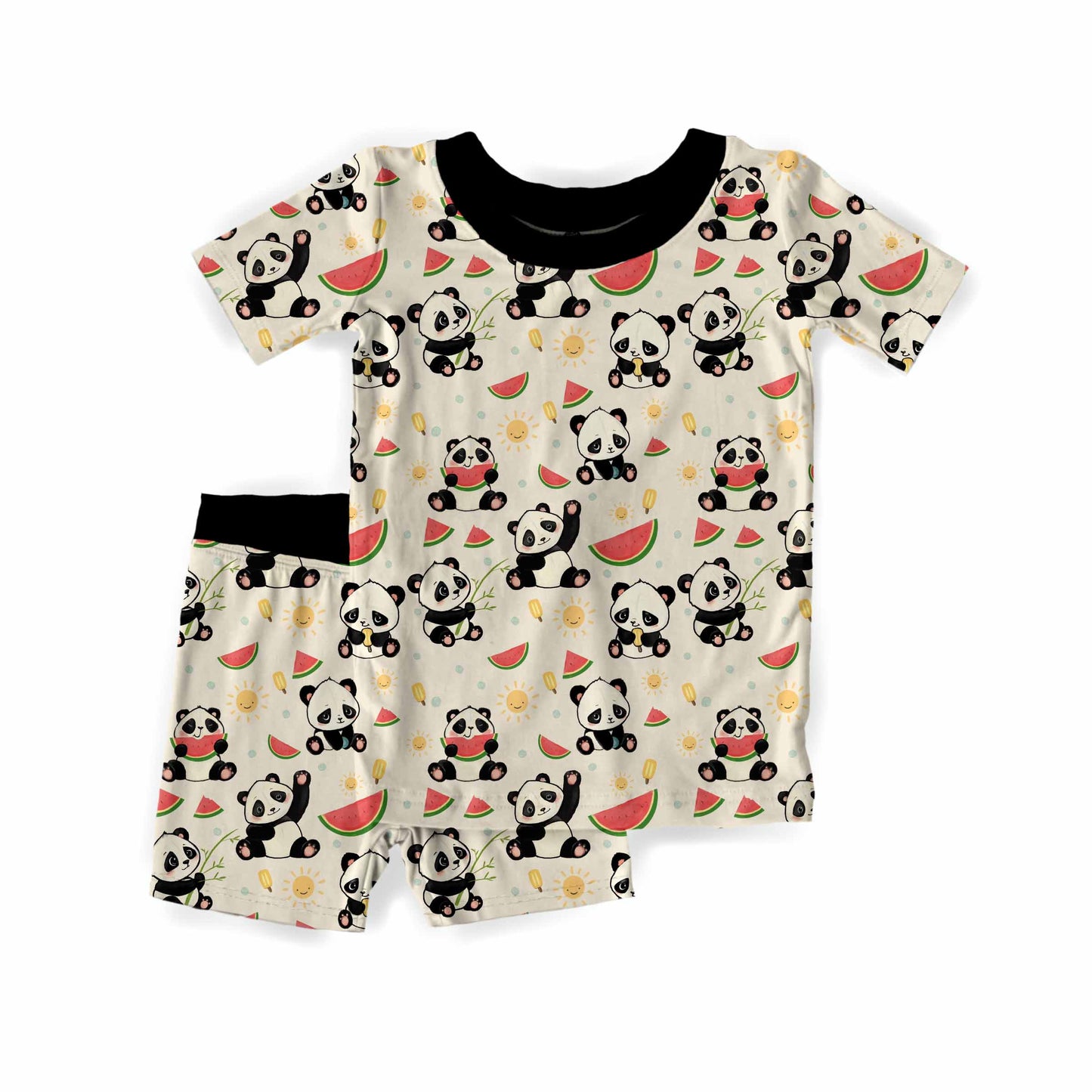 Panda Picnic Two Piece Short Jammies