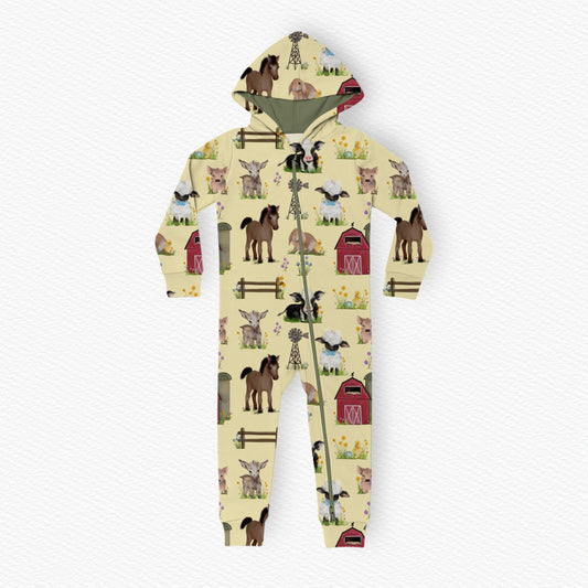 Barnyard Hooded Romper
