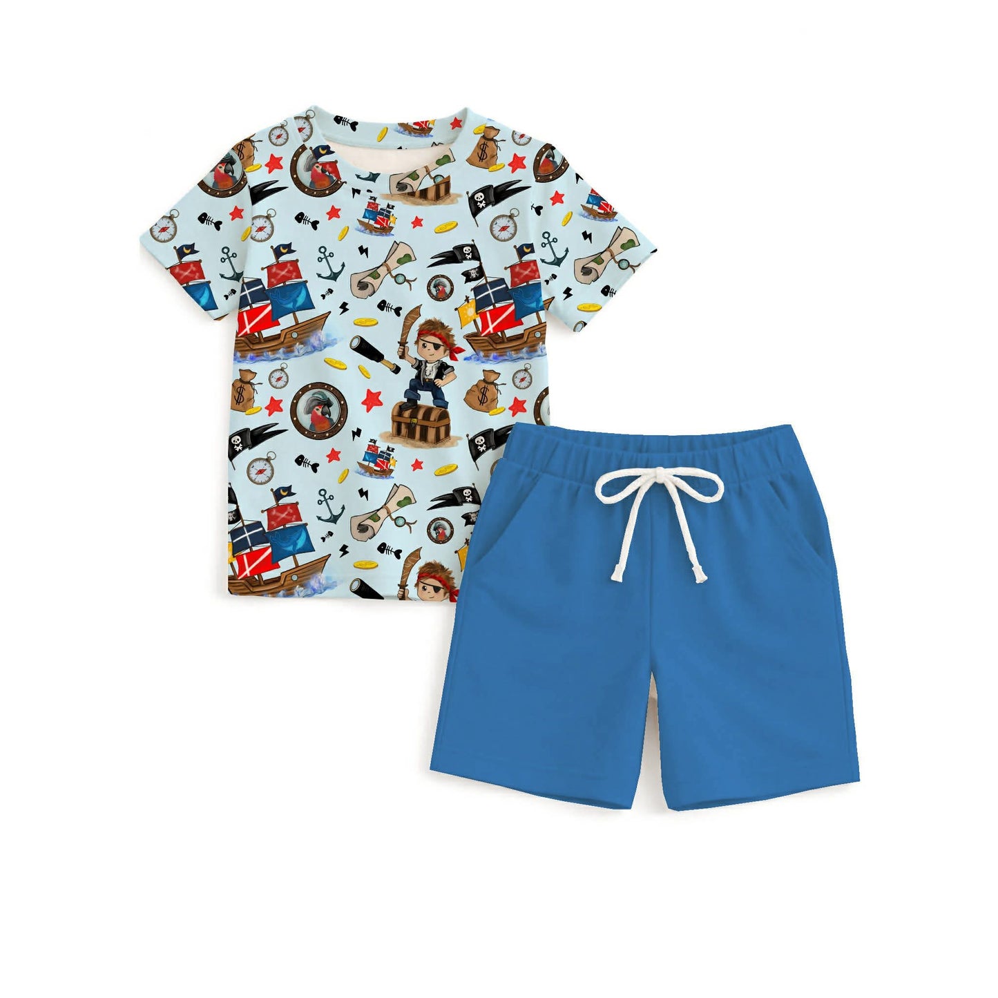 Pirate Treasures Two Piece Relaxed Fit Short Set