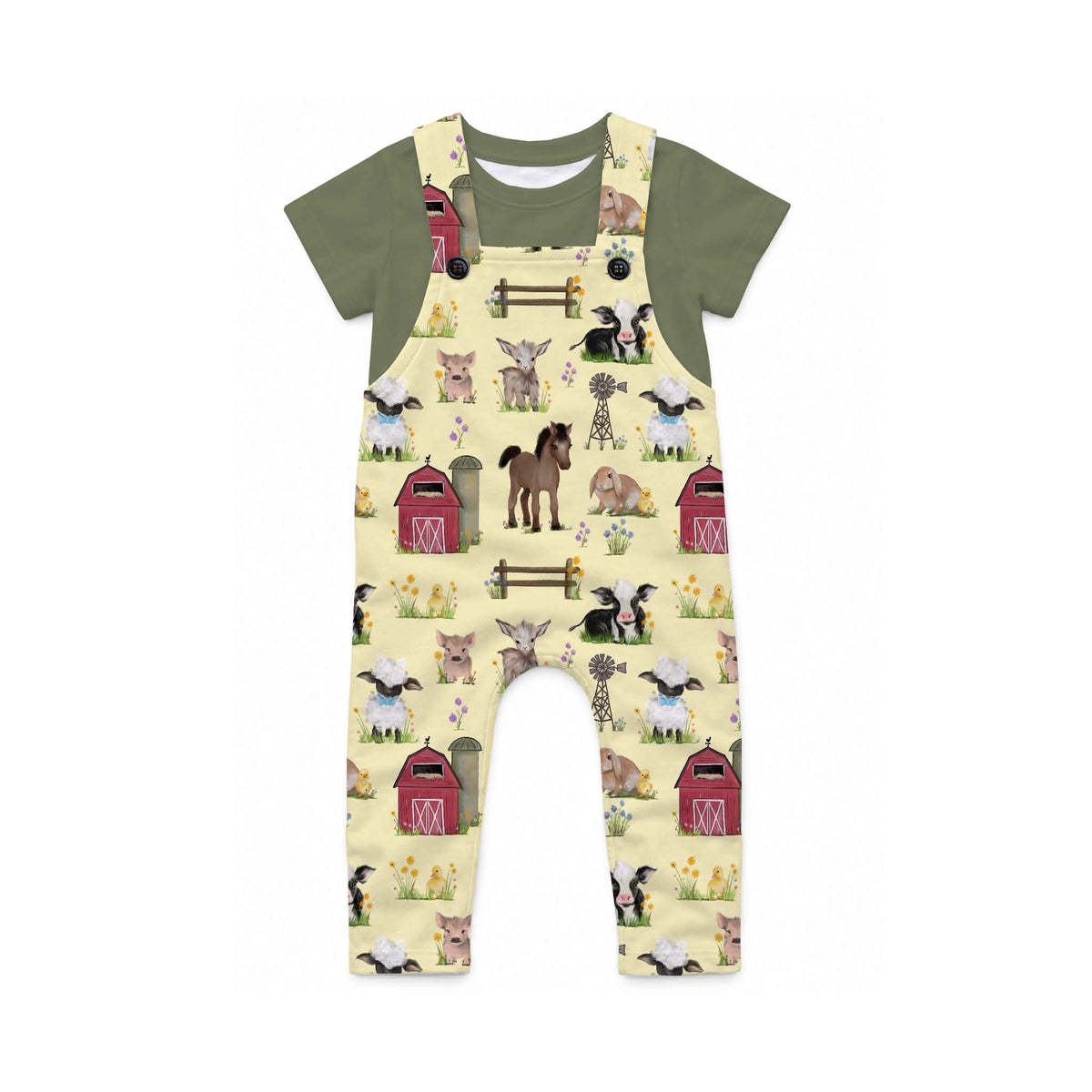 Barnyard Over Alls and Tee Set