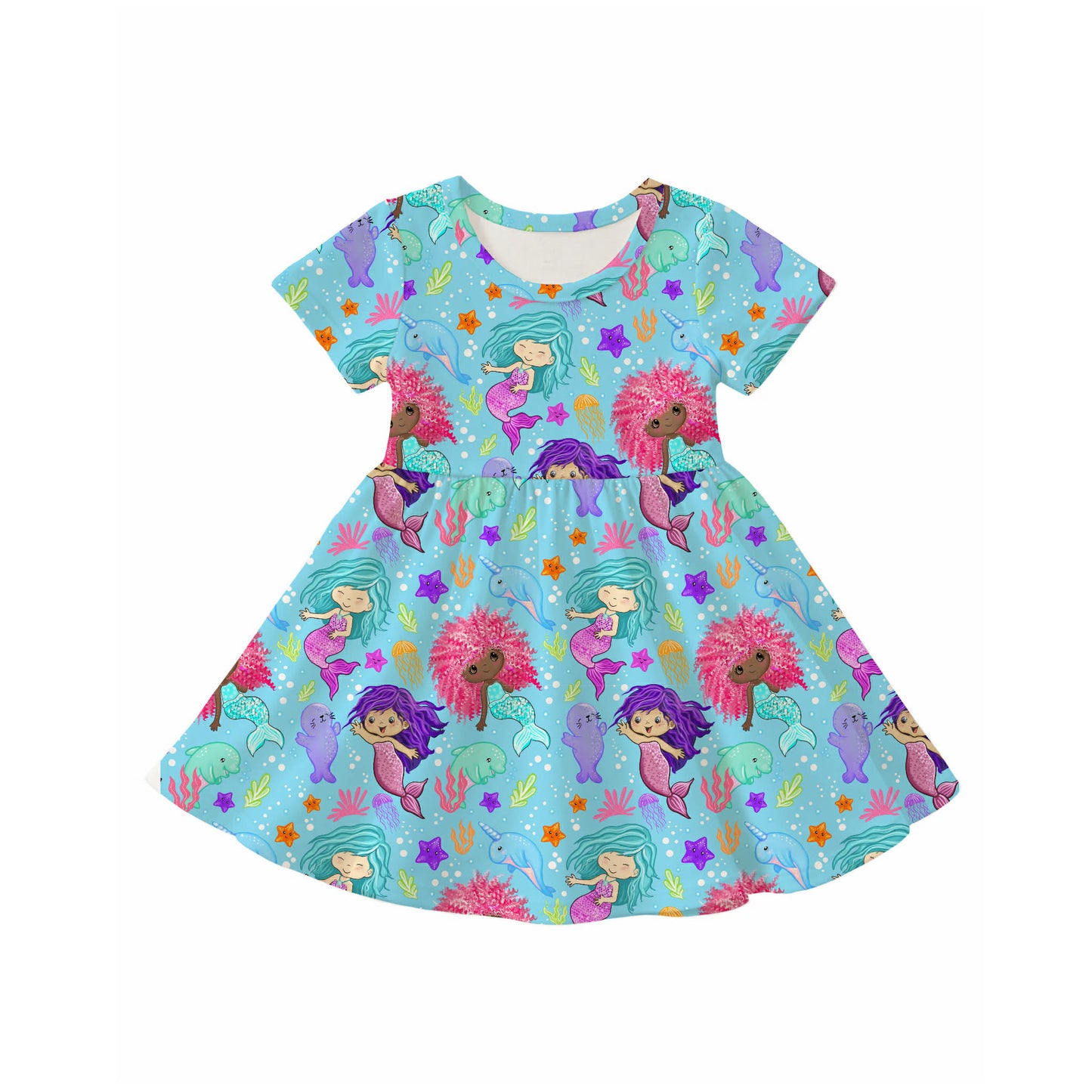 Mermaid Splash Twirl Dress