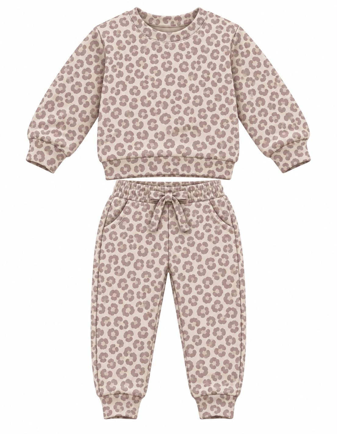 Leopard Latte Jogger Set